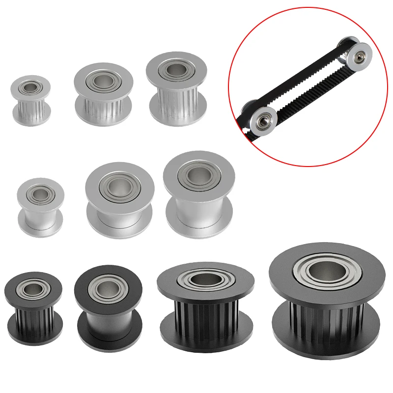 

MEGA 20PCS GT2 Idler Pulley 20 Teeth 16 Teeth Bore 3mm 5mm with bearings 3D Printer Parts for 2GT Timing Belt Width 6mm 10mm