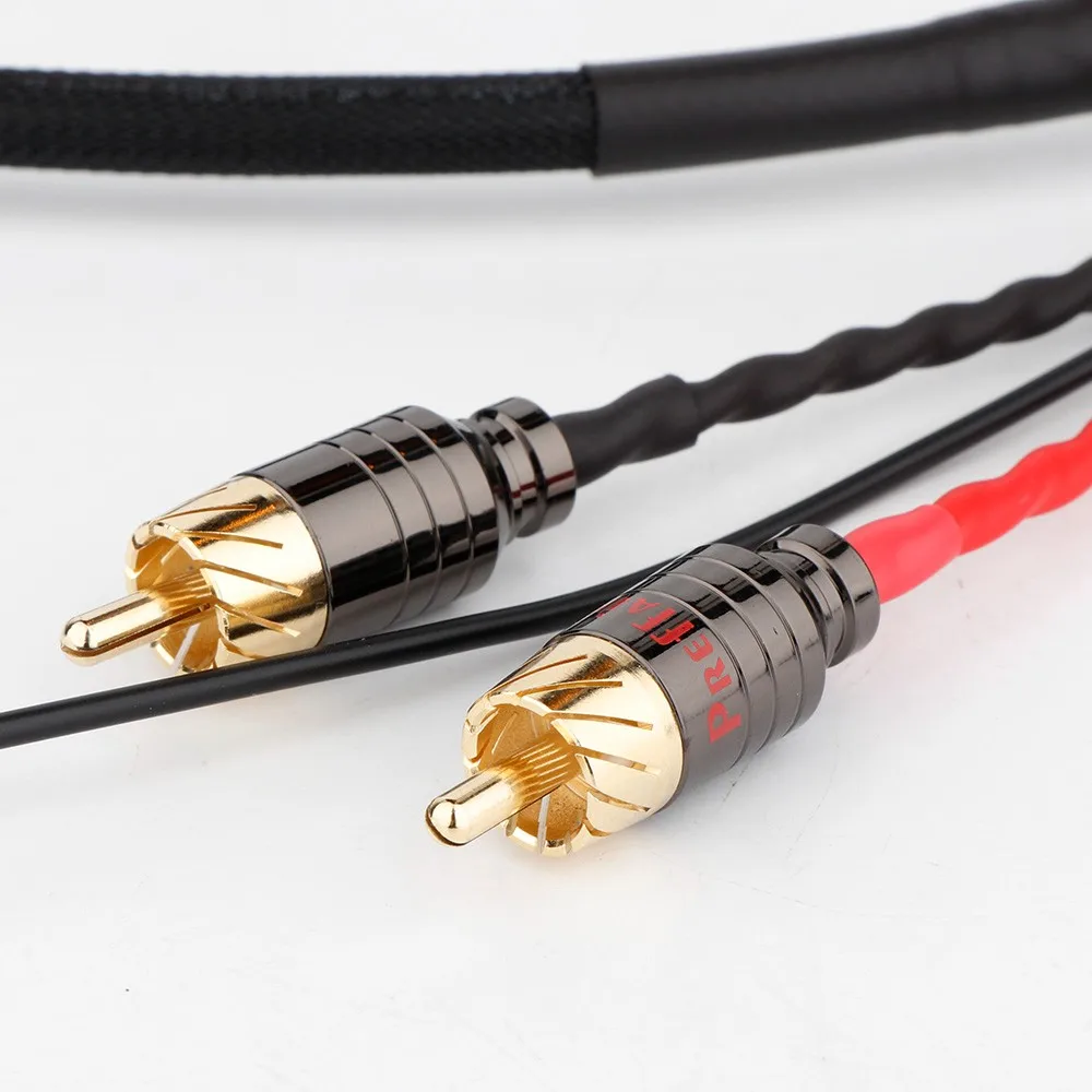 Nowy Hi End Audio kabel RCA niezależnej ekranowanej linia sygnału winylowa płyta długogrająca gramofon wzmacniacz podwozie złoto platerowane złącze