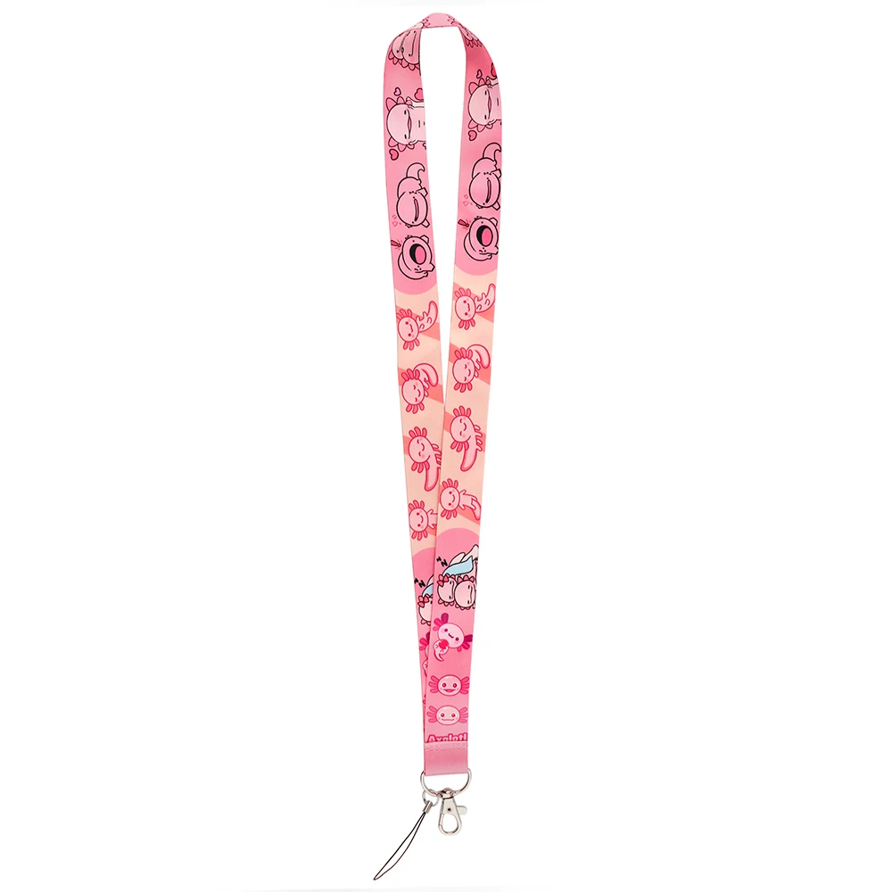 Flyingbee X2373 الوردي الطفل الأسماك Axolotl اللوحة الفن الحبل حامل بطاقة الائتمان ID شارة النساء السفر البنك حافلة بطاقة الأعمال