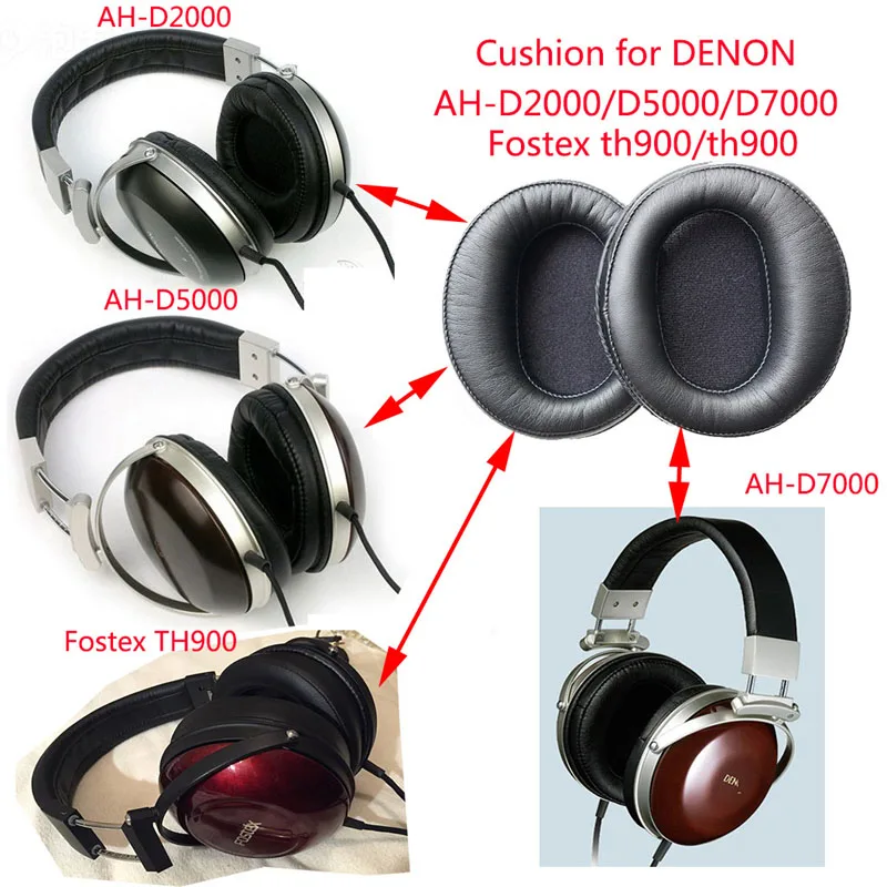 Nadaje się do DENON AH-D2000 D5000 D7000 wkładki do uszu słuchawki rękaw Fostex TH900 gąbka uszczelniająca nauszniki skórzane