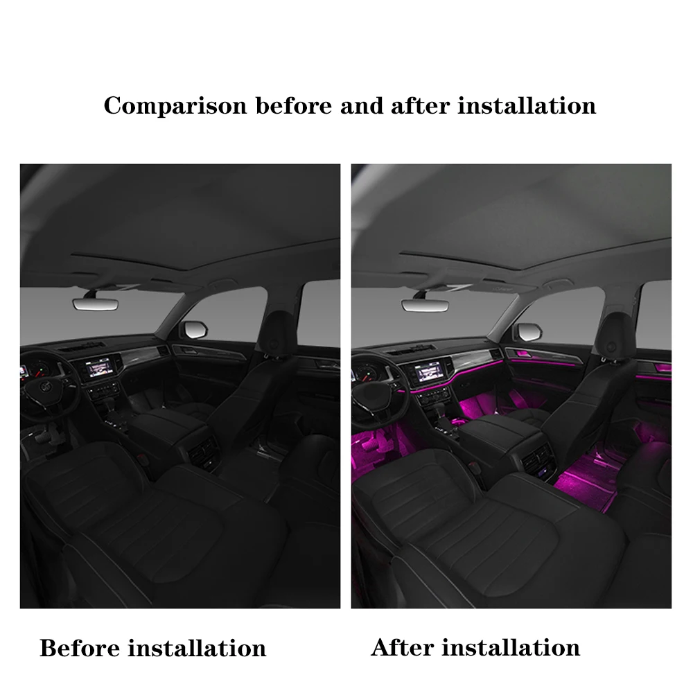 For VW Teramont Teramont X 17-21 original car door atmosphere light decoration strip upgrade 30/64-color ambient lighting light