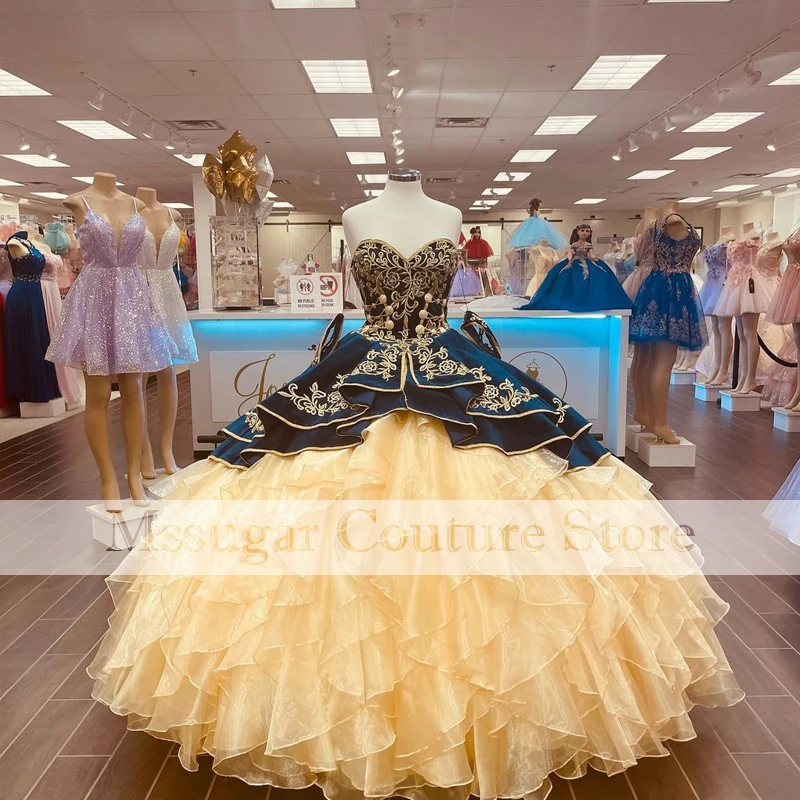 فساتين Quinceanera فاخرة بدون حمالات لعام 2021 ثوب حفلة على شكل قلب مزين بأشكال حلوة 16 Vestidos De 15 Anos 2021