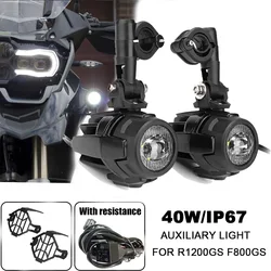 E9 Motorcycle Accessories LED Passing Lights For BMW R1200GS ADV K1600 F800GS G310GS Motorbike Auxiliary Fog Lamp