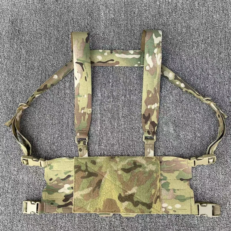 Tactical Lightweight Chest Rig Airsoft Laser Cutting Molle Harness Chest Hanging Front Vest Hunting Vest Equipment