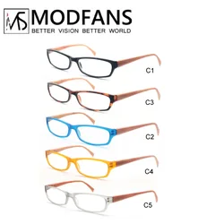 Reading Glasses Women Rectangular Frame Readers Eyeglasses Wood-Look Printed Legs for Mens Presbyopic Glasses +1.0+2.0+3.0+4.0