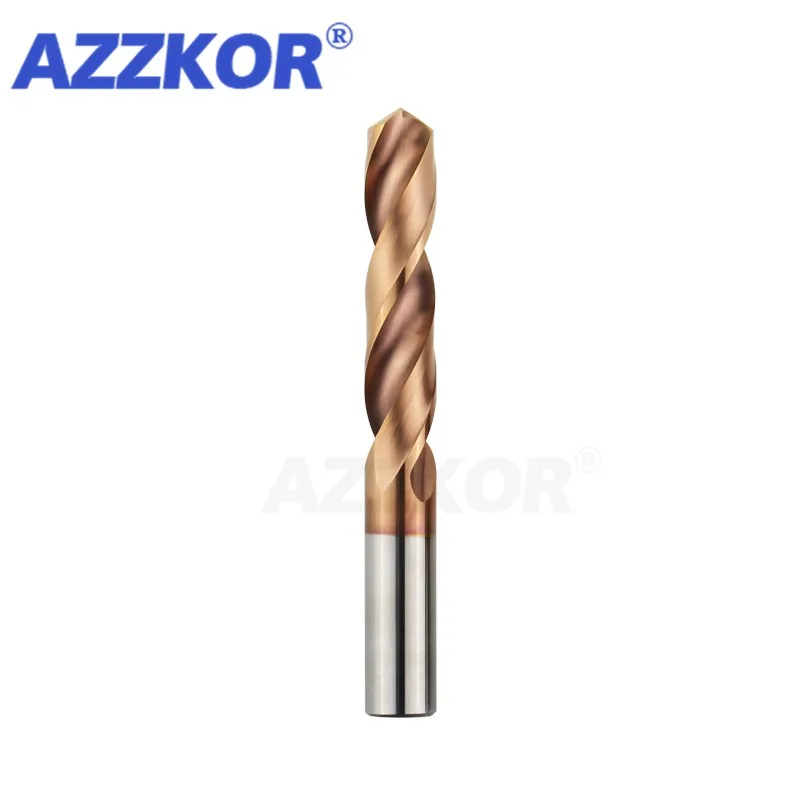 Hartmetall Legierung 3D Bohrer Wolfram Stahl Super Fest Edelstahl Twist Bit Gerade Griff Solide Intervall Bronze Für CNC – Detail 2