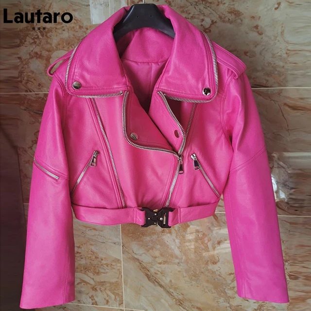 Green Jacket Leather Sleeves Green Leather Jacket Women Biker Jacket Leather Green Faux Leather Aliexpress