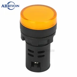 1pcs 12V 24V 220V 380V 22mm Panel Mount LED Power Indicator Pilot Signal Light Lamp Switch Signal Lamp