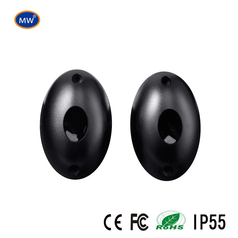 12V/24V Egg Shape Active Infrared Beam Sensor Barrier Detector With 2 photocells For Window Door Gate