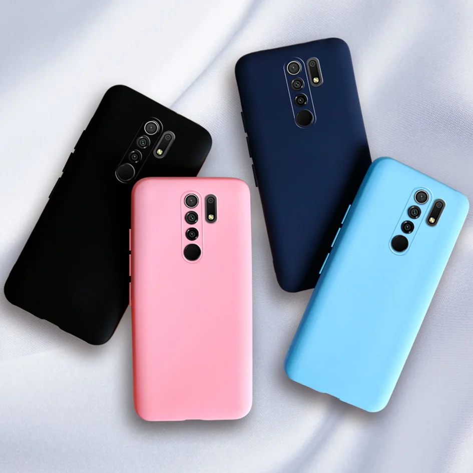 For Xiaomi Redmi 9 Case Redmi9 Global Cover INS Fashion New Solid Color Liquid Silicone Phone Case For Xiomi Redmi 9 Cover Funda