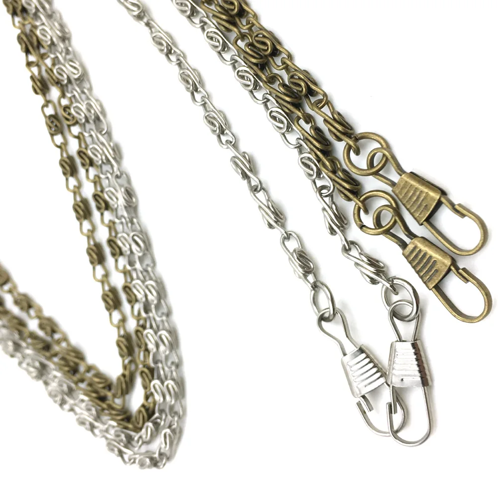 20Pcs 40/120cm Long Straps Chains Lobster Clasp Replacement For Purse Handbag Clutch Shoulder Bag Hardware Accessories