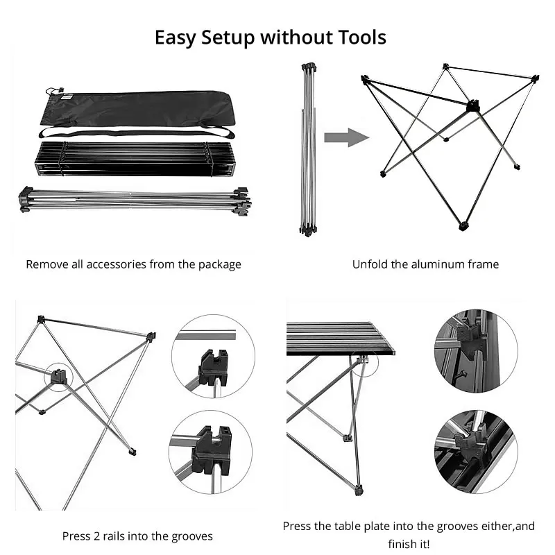 Outdoor Table Ultralight Portable Folding Table Camping Picnic Table Outdoor Barbecue Fishing Chairs Folding Desk