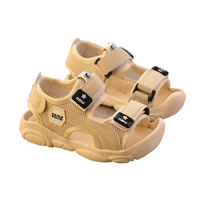 2021 Summer Children Shoes Boys Soft Soles Beach Shoes Male Baby Baotou Anti-kick Children\'s Sandals Summer Sandals