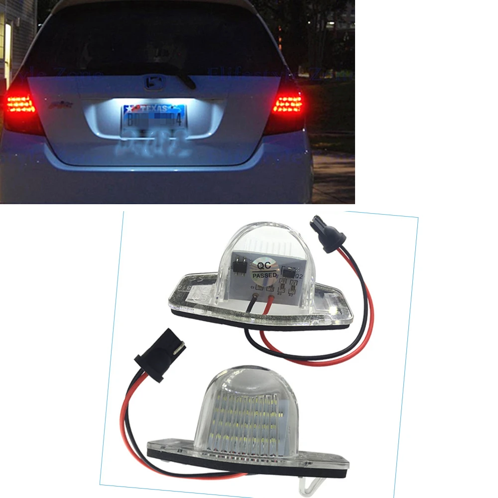 

For Honda Jazz Odyssey Stream CRV FRV 18 LED Number License Plate Light Turn Signal Indicator Guard Panel Rear Tail Lamp Bulb