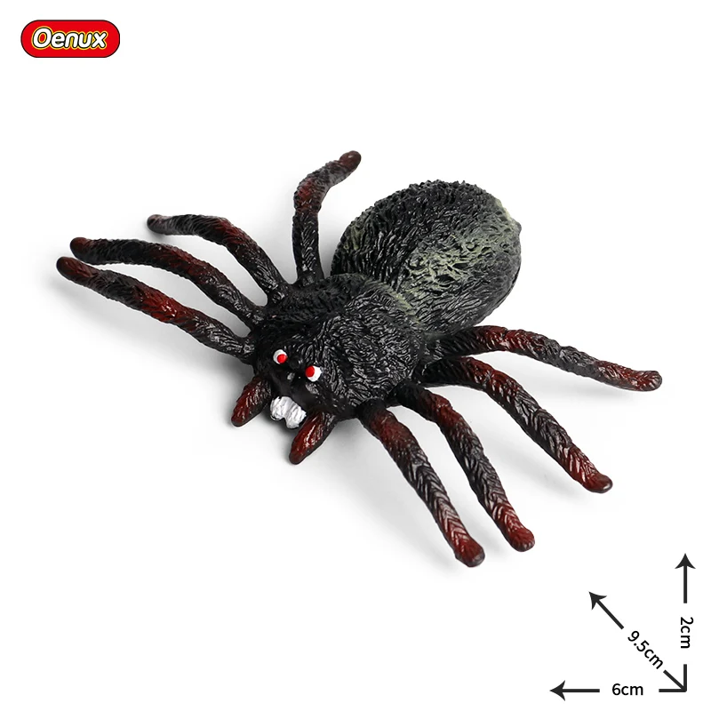 Oenux Reptile Wild Animals Action Figures Spider Lizard Snake Bird Solid PVC High Quanlity Model Figurines Cute Toy For Kid Gift