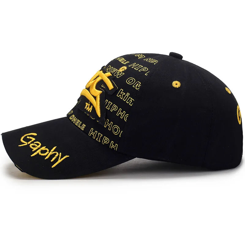 D&T 2021 New Fashion Baseball Cap Men Women Unisex Cotton Material Adjustable Sun Protection Embroidery Trend Golden Logo Casual