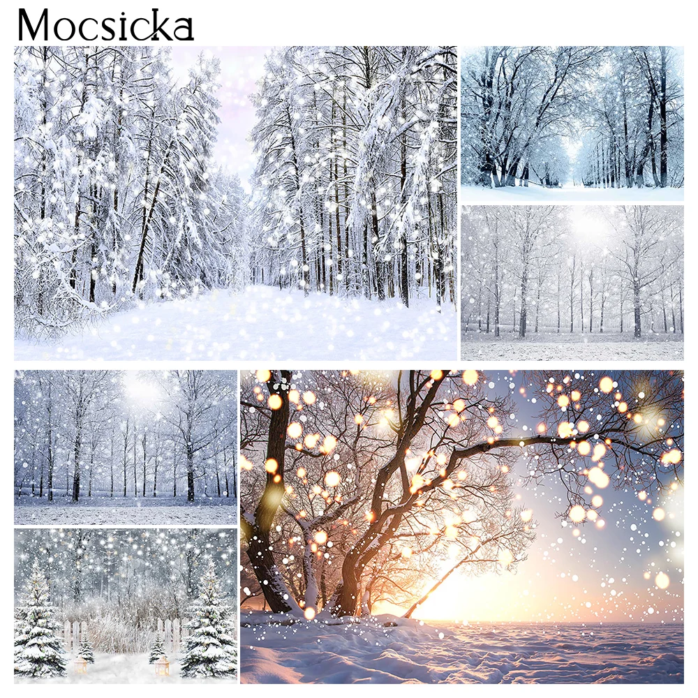 Tuyết Giáng Sinh Chân Dung Phông Nền Bokeh Bông Tuyết Rừng Xứ Sở Thần Tiên Chụp Ảnh Mùa Đông Cho Trẻ Em Và Người Lớn Sinh Nhật Nghệ Thuật Nền Phòng Thu