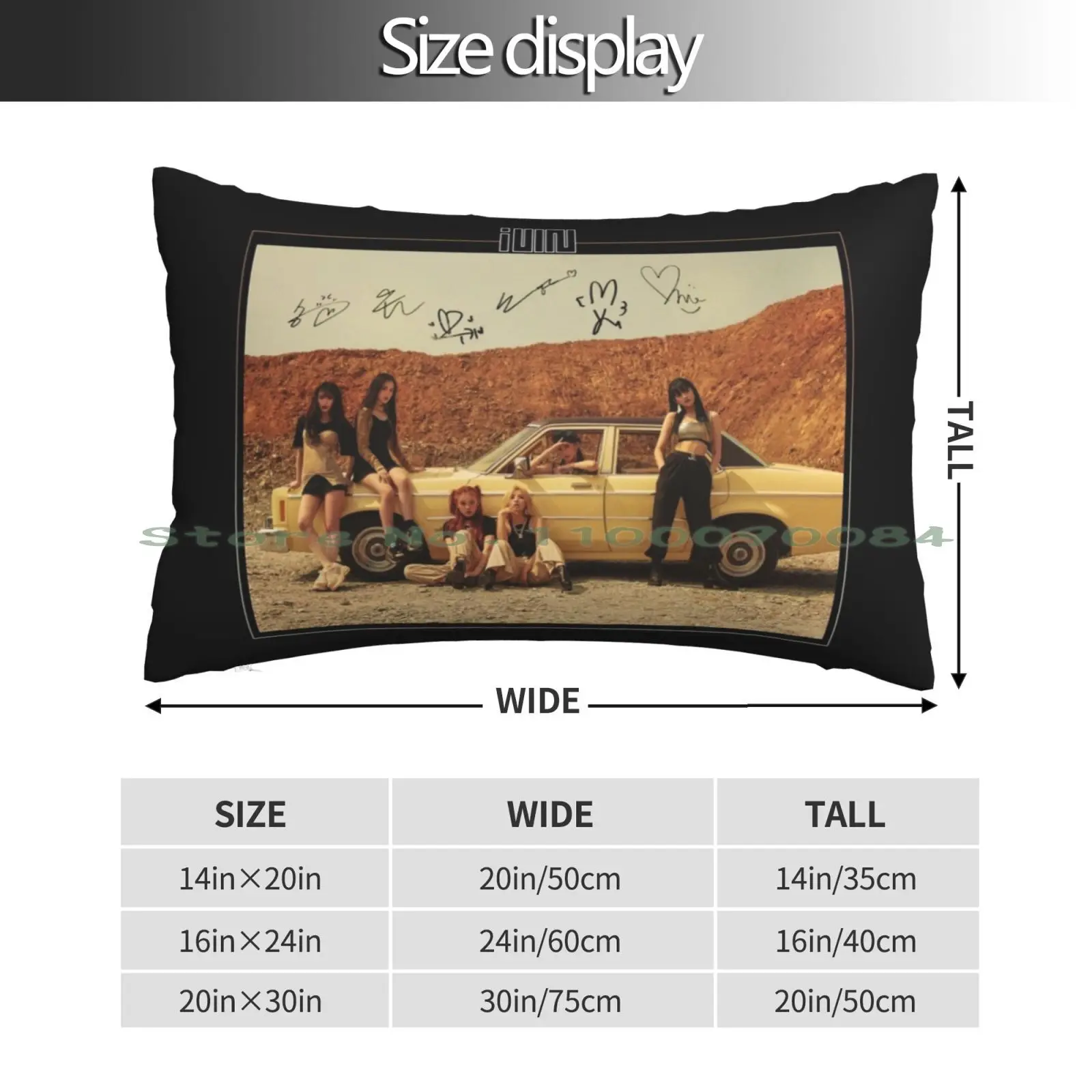 ( G ) I-Dle ?? ) ???-Uh-Oh : Group ( With Printed Autographs ) Pillow Case 20x30 50*75 Sofa Bedroom Kampioen Win Inteview Toto