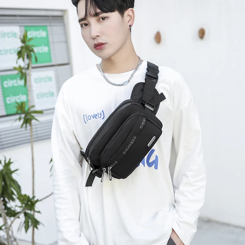 

2021 Men Chest Bags High Quality Waist Bag Casual Functional shoulder Bag Fashion Sport Fanny Pack Travel Male Phone Pouch