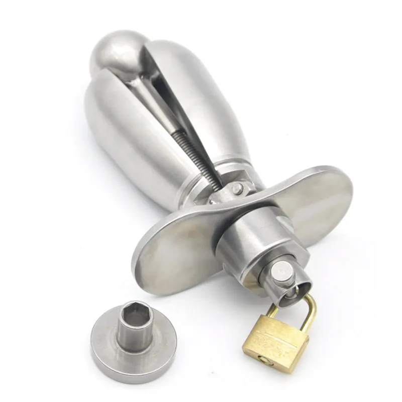 Heavy Stainless Steel Anal Dilators,Anus Expanding Chastity Device,Anal Plug,Chastity Lock,Buttplug SM Sex Toys For Women Men