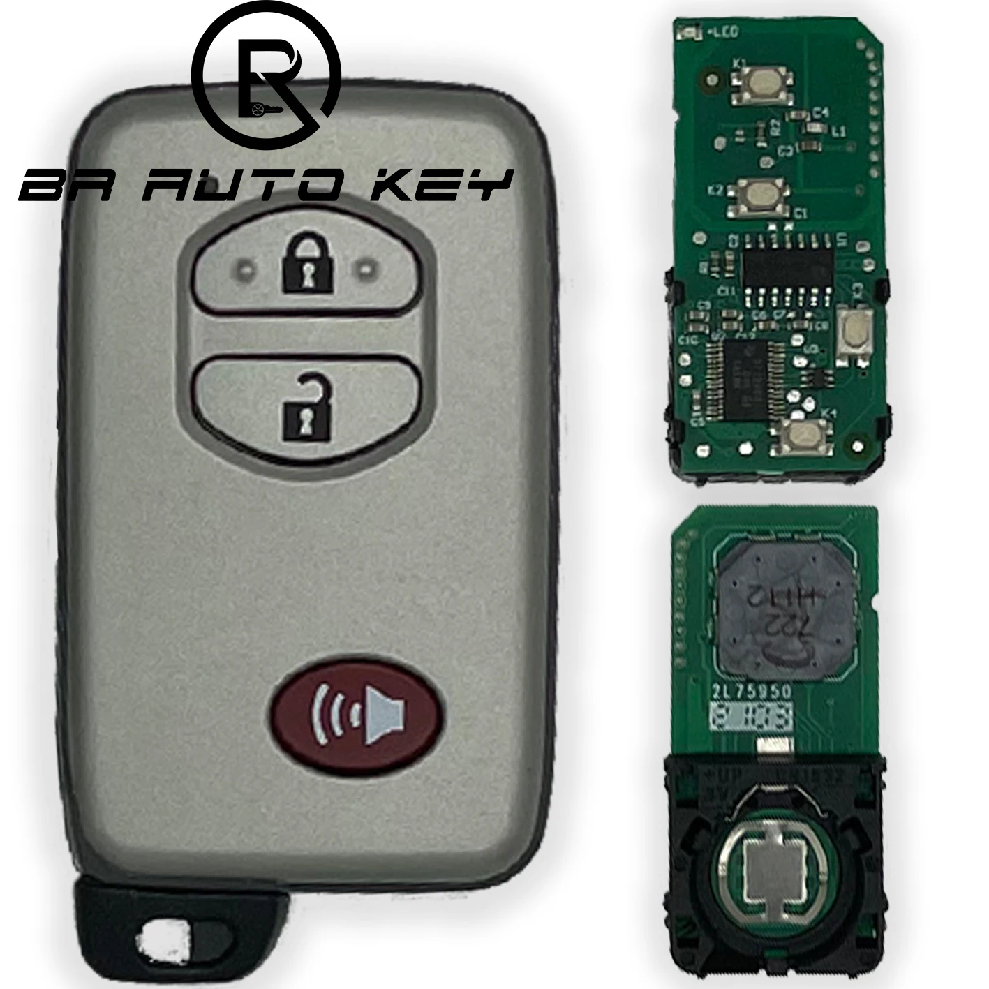 3buttons 433MHz Keyless Smart Remote key Fob for Toyota Land Cruiser  LC200 2009 2010 2011 2012 2013 2014 B53EA B77EA A433