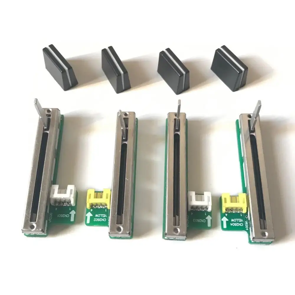 Сделано в Японии (4 шт.) FADER CH1 CH2 CH3 CH4 подходит для новатор, DJM 800 DWX2537 DWX2538 DWX2539 DWX2540 + 4 шт. ручка DAC2371