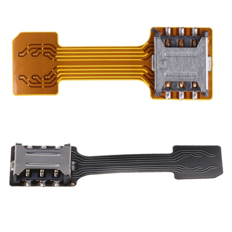 Hybride Dubbele Dual Sim-kaart Adapter Voor Android Telefoon Extender Nano Mic Qxnf
