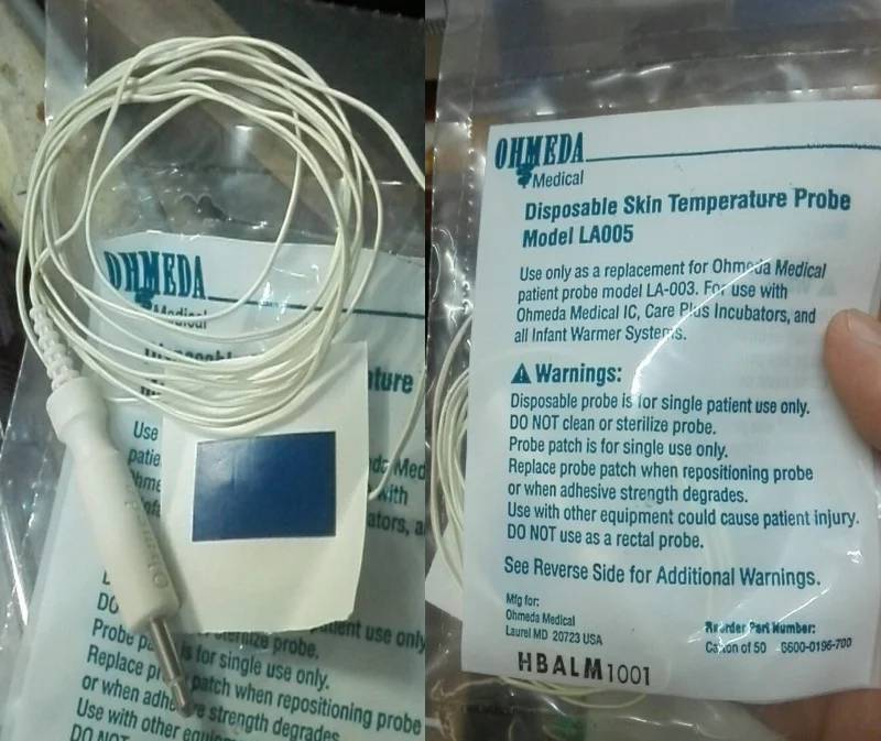 

Original GE Giraffe one-time use integrated skin temperature probe REF:6600-0208-700