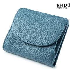 Carteira de embreagem de couro genuíno feminino curto pequeno moeda bolsa de moda marca designer macio mini titular do cartão carteira dinheiro saco