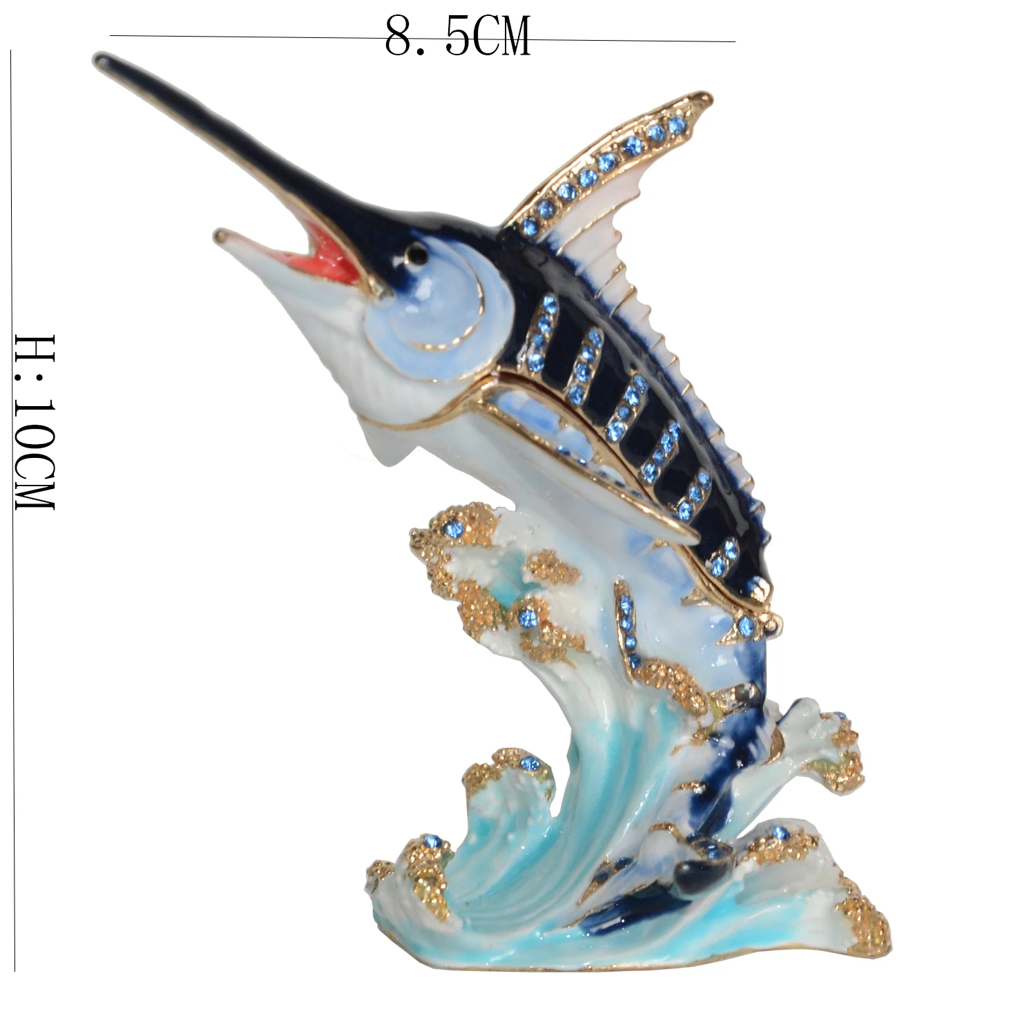 Marlin Fish Trinket Box, Jewelry Organizer, Nautical Decoration, Creative Gifts