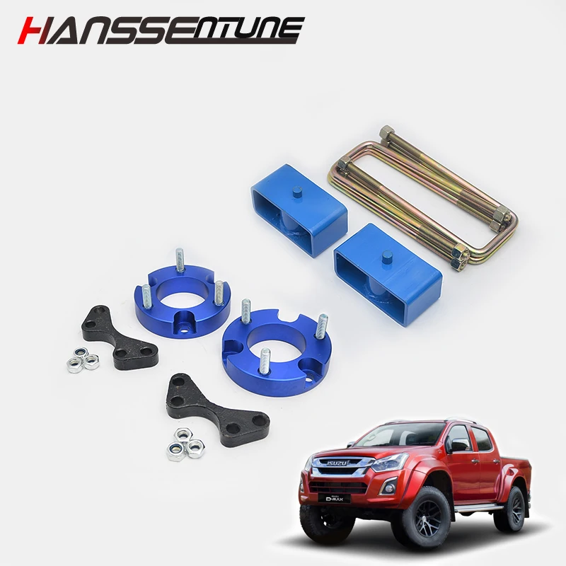 

HANSSENTUNE Raise 2" Front & Rear Suspension U bolt Block shock spacer Lift Kits Fit for D-max 2012+