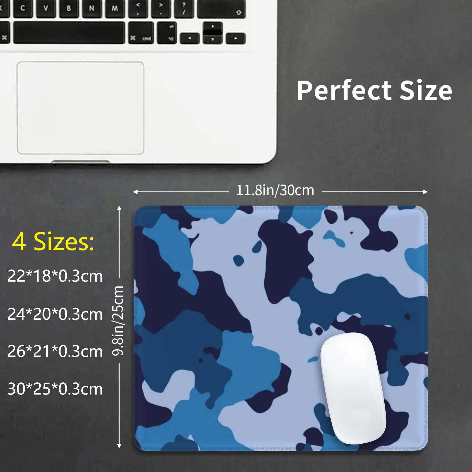 Blue Camouflage Mouse Pad 1606 Camouflage Camo Quarantine Urban Blue Desert Purple Jungle