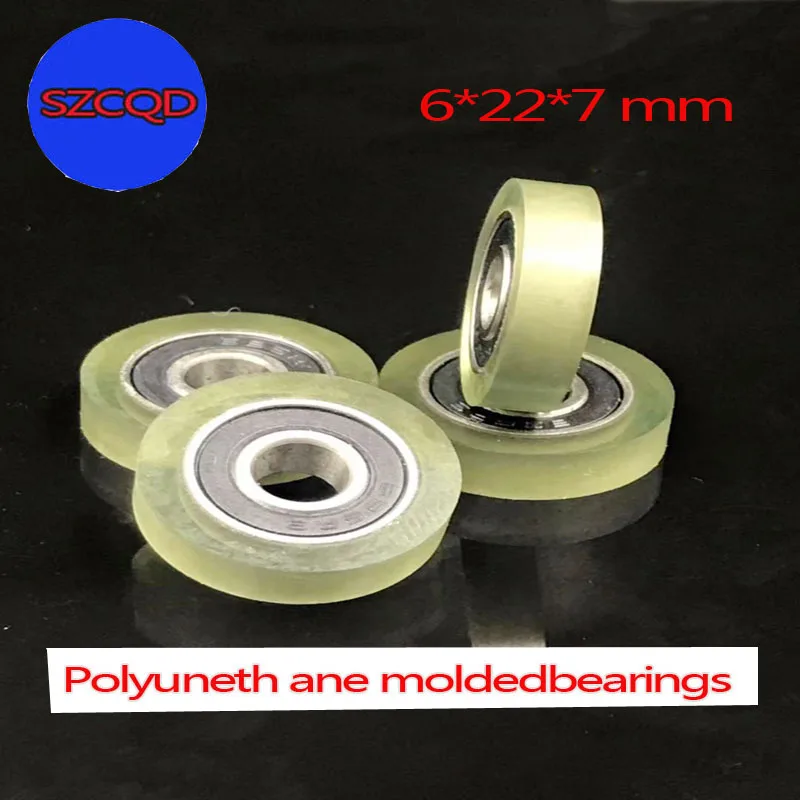 2PCS 6 * 18 * 7 mm, Poliuretano PU, Mancais 696, Rodas Revestidas de Borracha Para Resistência ao Desgaste, Mancais de Polia, Ro