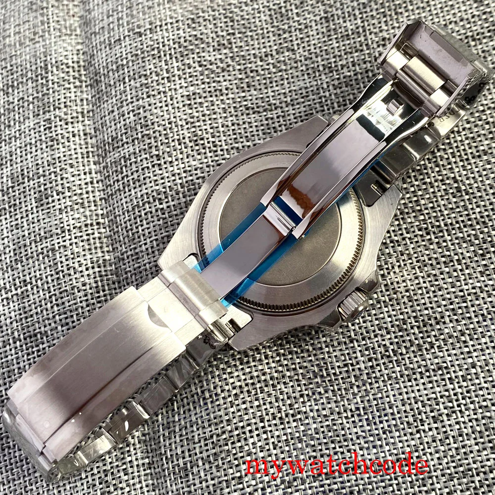 43mm Bliger quadrante rosso vetro zaffiro NH35 MIYOTA 8215 PT5000 braccialetto automatico dell'orologio