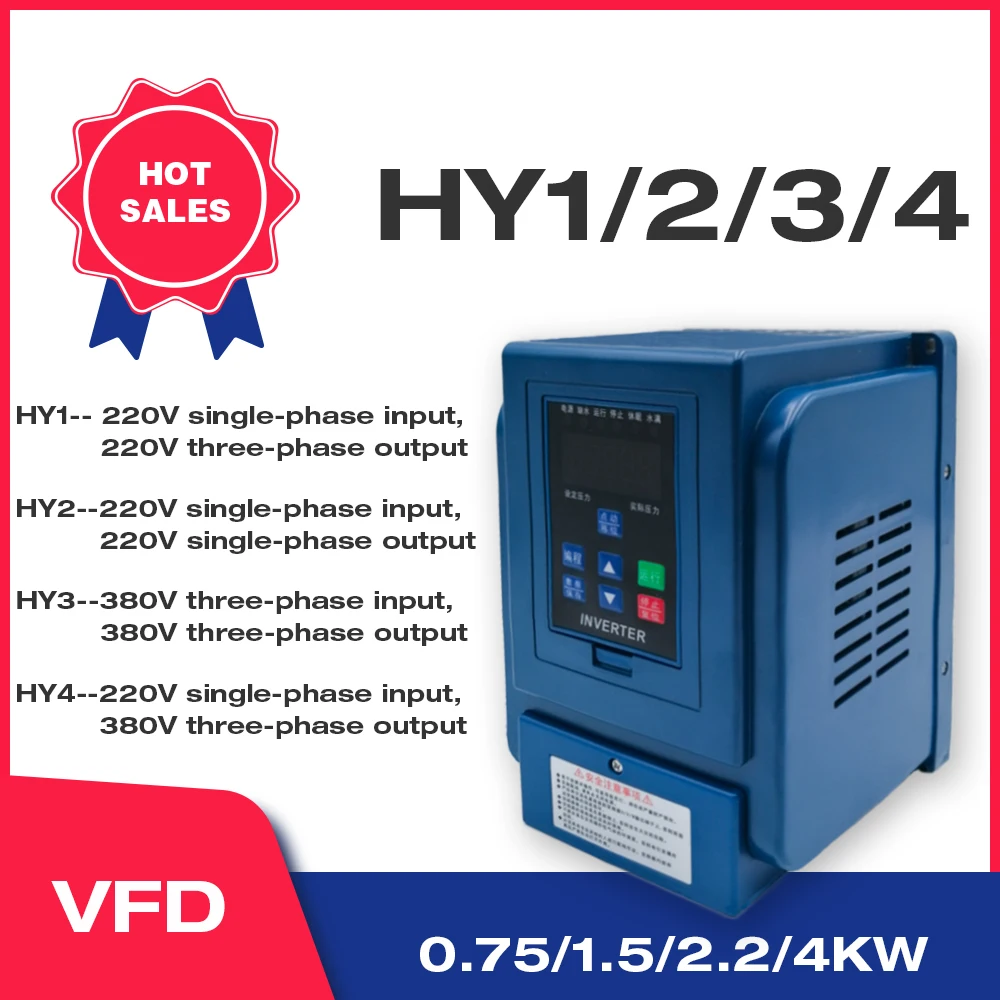 

Water Pump Constant Pressure Water Supply Special Frequency Converter XSY-HY 0.75-1.5-2.2kw Universal Three-phase Single-phase