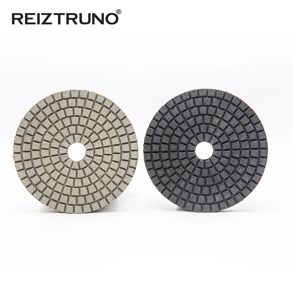 1ชิ้น Reiztruno 3 "/4"/5 "BUFF Final ภาษาโปลิชคำพรีเมี่ยมเพชรแผ่นขัดขัดบดเครื่องมือ Buff Pad สีดำและสีขาว