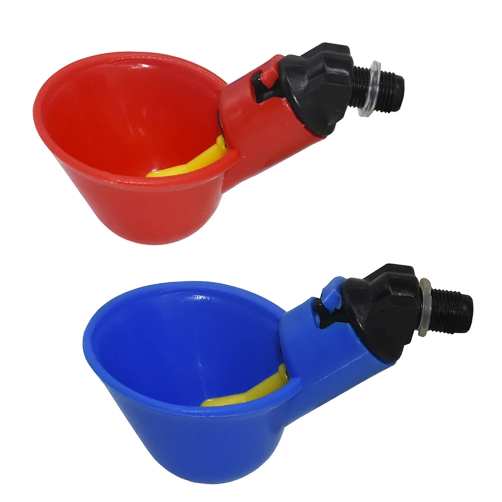 

100 Pcs Chicken Nipple Water Cup Drinking Bowl Birds Water Drinker Cups For Backyard Chicken Flock Poultry Watering