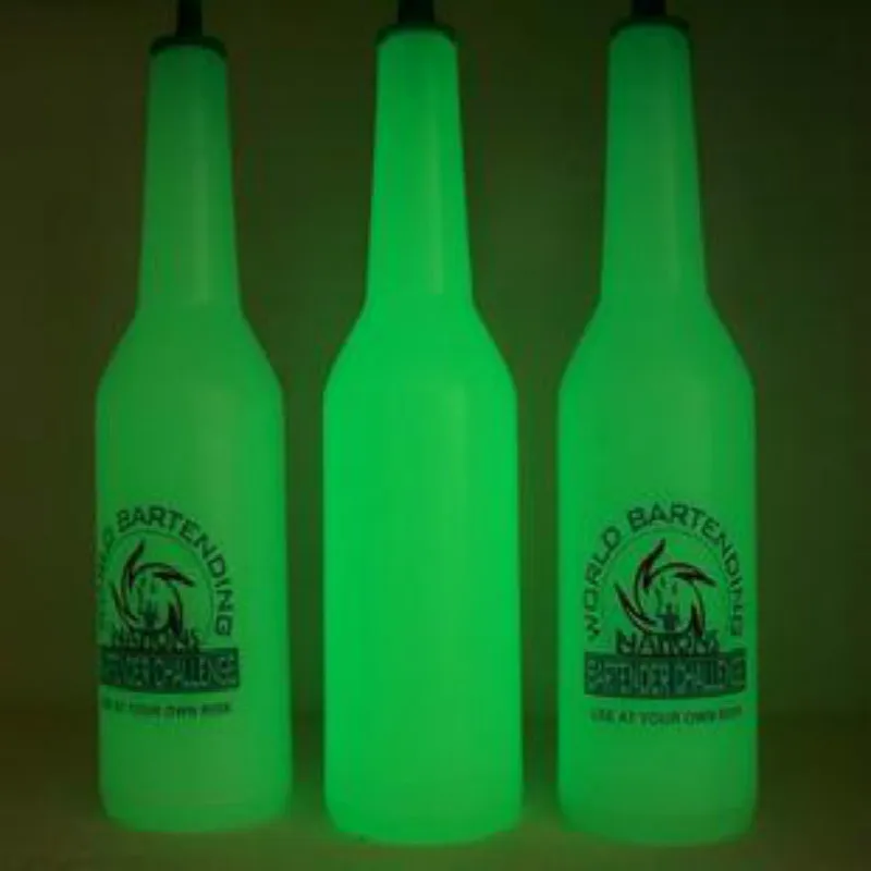 

Night Light Practice Bottle, Transparent Plastic, ABS, Fluorescent, Fancy, Cocktail, Barware, Bar Tools, Kitchen, Dining