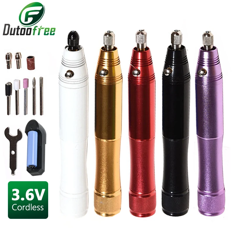 

3.6V Cordless Mini Electric Drill Household Power Tool Aluminum Alloy Multifunctional Polishing And Engraving Pen Nail Machine