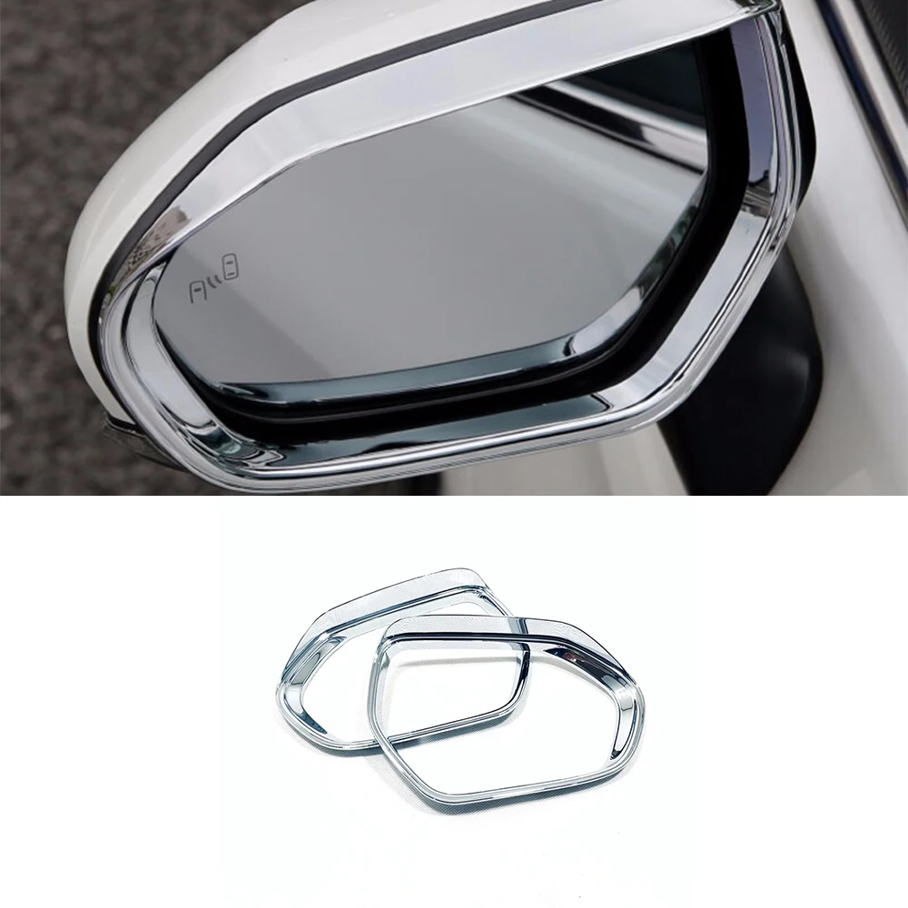 For Toyota C-HR CHR 2016-2023 Carbon/Chrome Car side door rearview turning mirror rain eyebrow decor sticker Cover Accessories