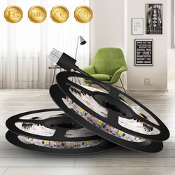 0.5M~5M USB Plug 220V LED Strip Lights USB 5V Led Strip TV Backlight Lamp 2835 SMD Decorate Lighting Indoor Luces Led Navidad