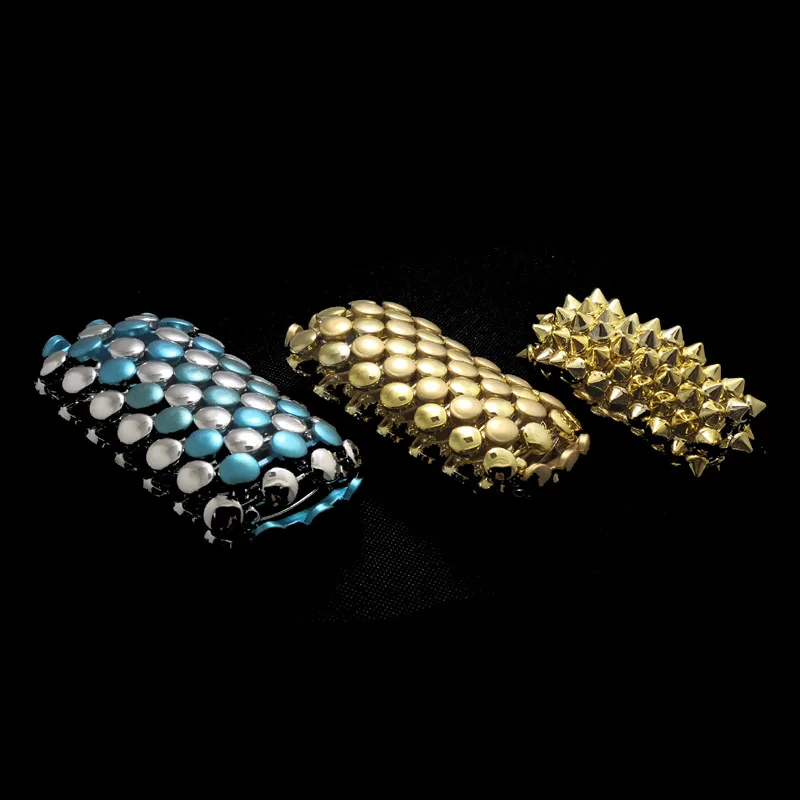 Boho Multi Rows Spikes Stretch Bangle Bracelet Plastic Punk Jewelry for Party Women Hip Hop Style Fashion Elastic Bracelets