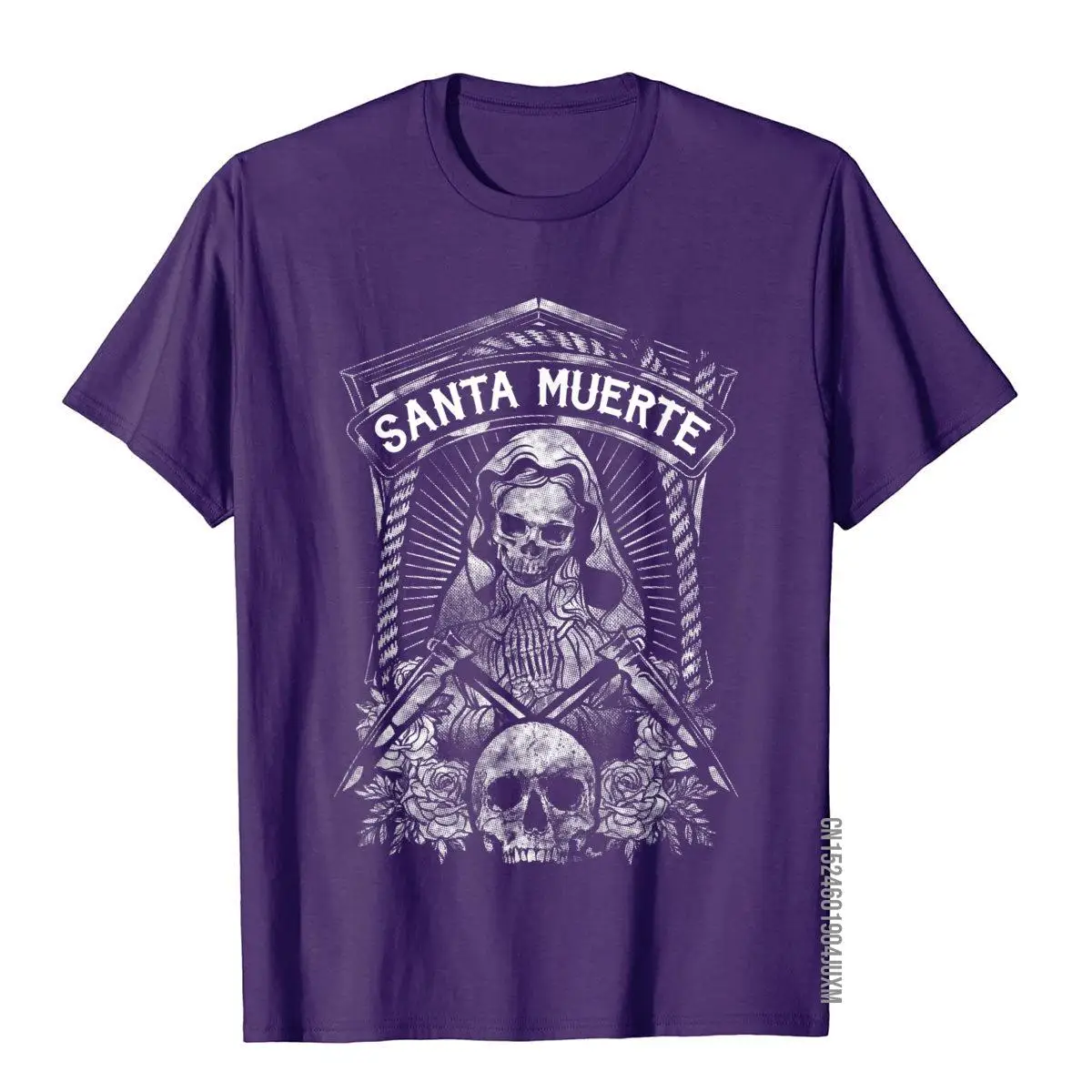 La Santa Muerte The Mexican Grim Shirt Wholesale Young Tops & Tees Comfortable Top T-Shirts Cotton Family