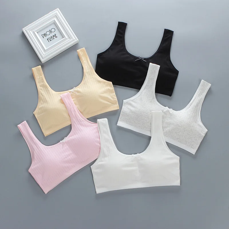 Teenage Girl Bra Seamless Bralette Full Cup Cotton Underwear Sleep Bra Tube Top Young Girls Lingerie Intimates Sports Vest Bras