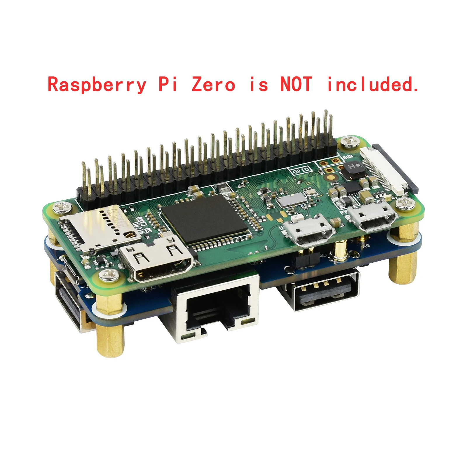 RJ45 Ethernet USB HUB โมดูลหมวก Breakout Expansion Board Starter Kit สำหรับ RPI 0 Raspberry Pi Zero W WH 3B plus 3 4รุ่น B