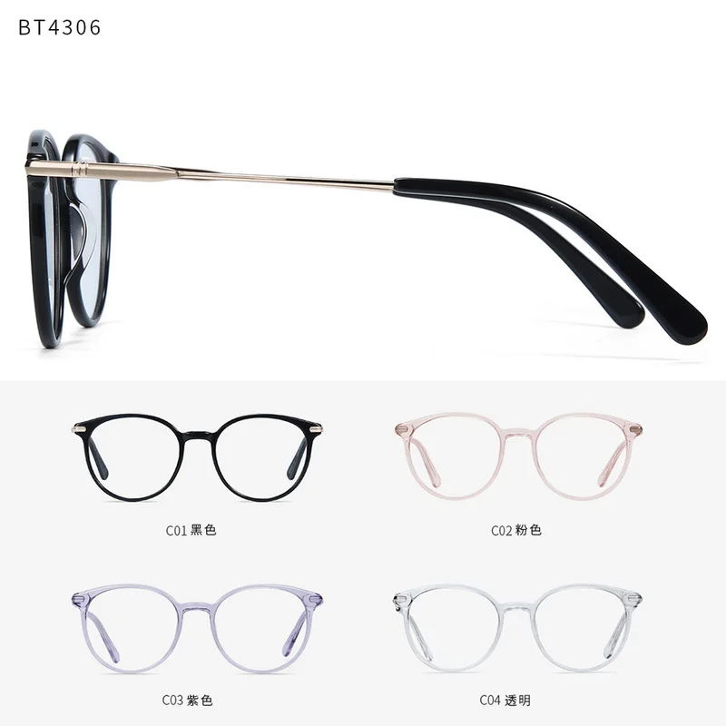 ZENOTTIC Custom Retro Round Prescription Glasses Women Optical Myopia Hyperopia Anti-Blue-Ray Photochromic Eyeglasses