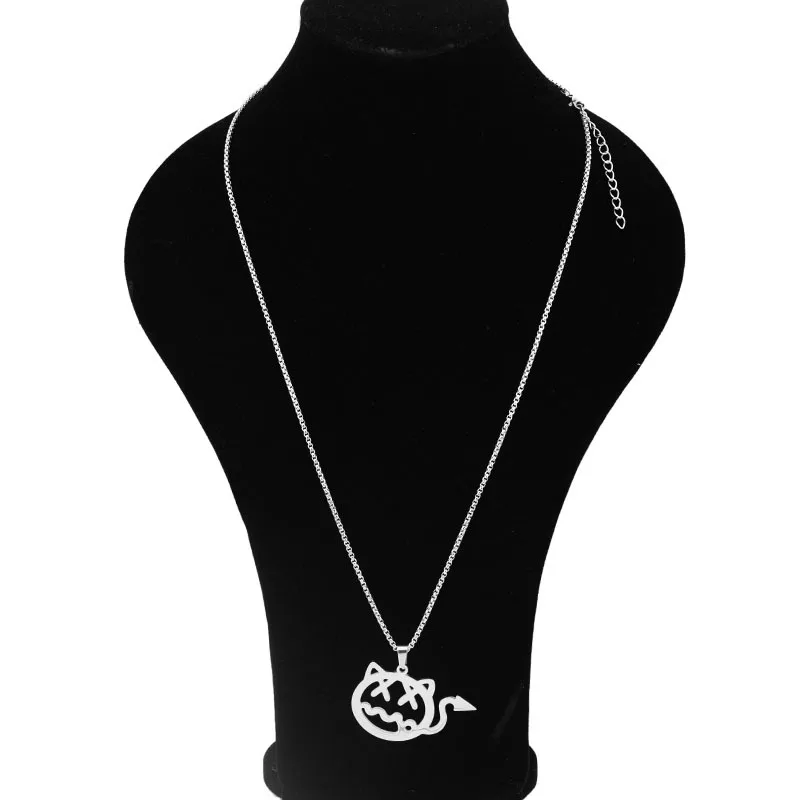 Stainless Steel Little Devil Pendant Long Necklace Game Boys Girls Jumping Necklace Wholesale men