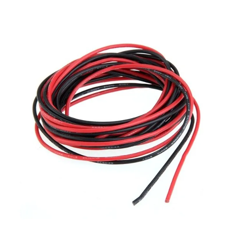 2M Cables Wires 18/20/22/24/26/28/30 AWG Silicone Wire SR Wire Flexible Stranded Copper Electrical Cables 2M For RC