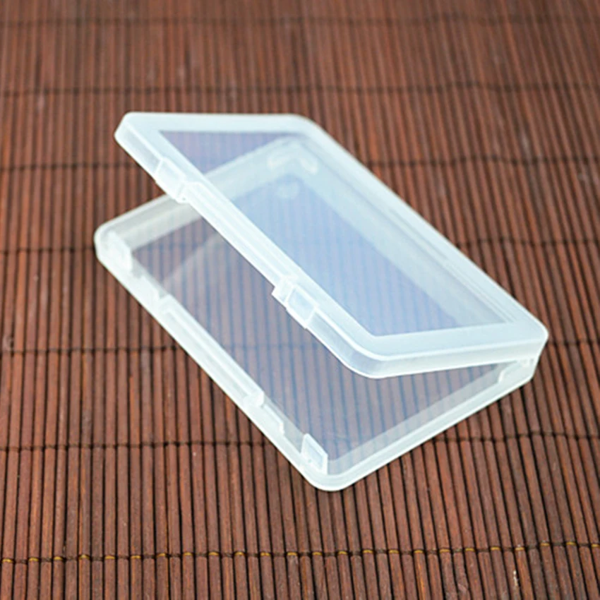 1pc portable Small Square Clear Plastic Jewelry Storage Boxes Beads Crafts Case Containers 9.5*6.4*1cm