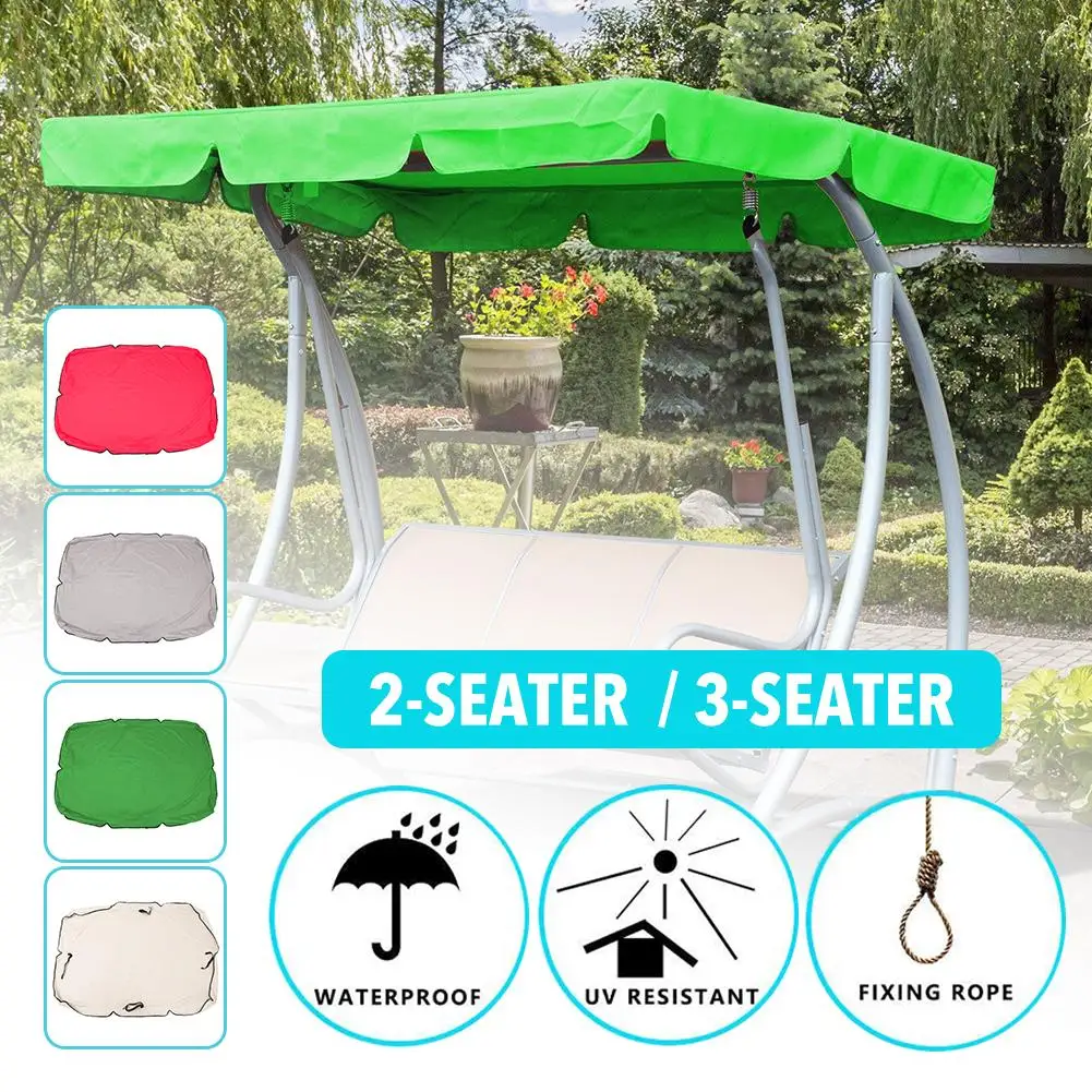 Garden Swing Replacement Canopy Waterproof Outdoor Patio Swing Canopy UV Blocking Sunshade for Outdoor Camping